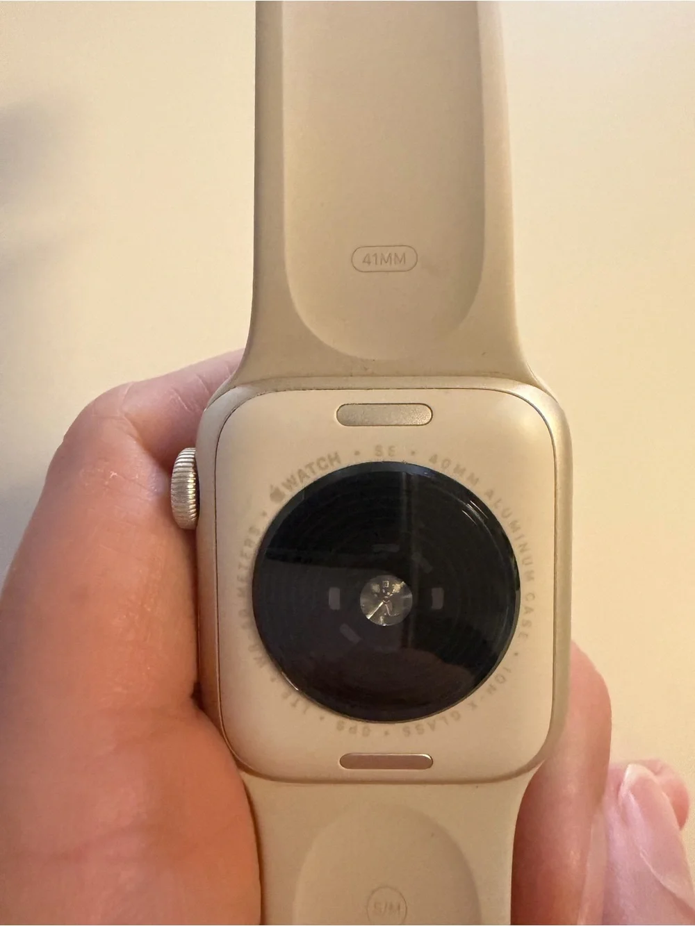 Apple Watch - White/Grey Sport Band, Silver Case